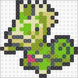 Kecleon Box Sprite - gray,yellow,gold,green