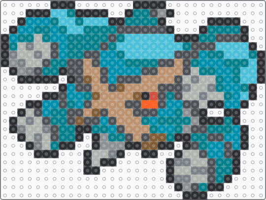 Mega Metagross Box Sprite - beige, gray, teal