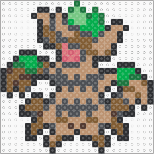 Trevenant Box Sprite - gray,tan,beige,green