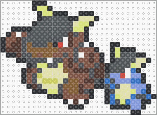 Mega Kangaskhan Box Sprite - colorful, gray, pink, tan, yellow