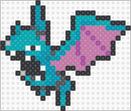 Golbat Box Sprite - teal,pink