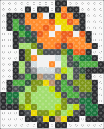 Lilligant Box Sprite - gray,orange,green