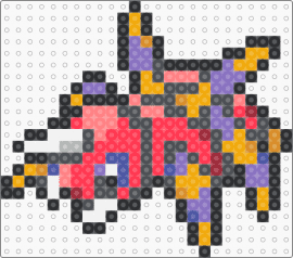 Ariados Box Sprite - gray,orange,blue,red