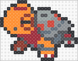 Torkoal Box Sprite - gray,red,orange