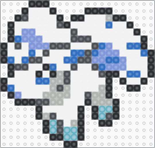 Vulpix (Alola Form) Box Sprite - gray, light blue, white