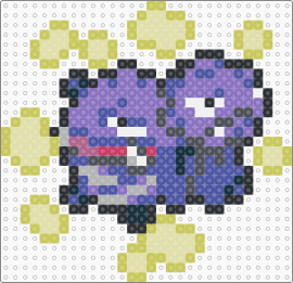 Weezing Box Sprite - green,yellow,purple,blue