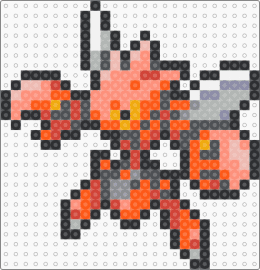 Scizor Box Sprite - gray,orange