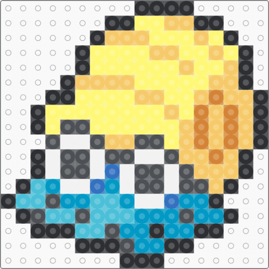 Omanyte Box Sprite - omanyte,pokemon,light blue,yellow