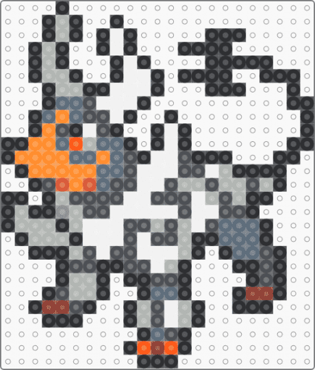 Mega Houndoom Box Sprite - beige, gray