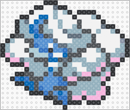 Mega Altaria Box Sprite - gray, light blue