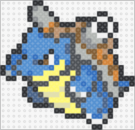 Blastoise Box Sprite - blastoise,pokemon,evolution,squirtle,character,gaming,blue,tan,yellow