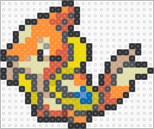 Floatzel Box Sprite - gray, orange, red, yellow