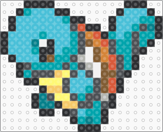 Squirtle Box Sprite - gray, light blue, teal