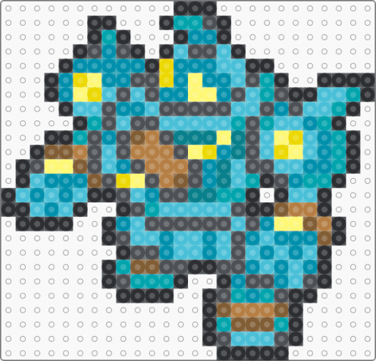 Golurk Box Sprite - gray,teal,light blue