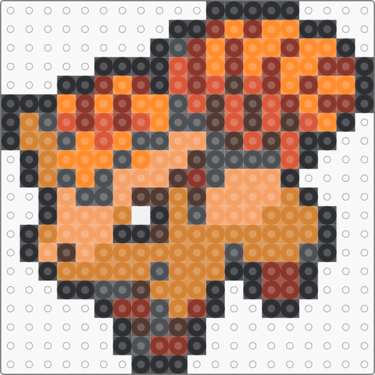 Vulpix Box Sprite - brown, red