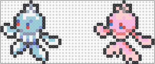 Frillish (Male & Female) Box Sprites - light blue,pink,beige