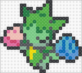 Roselia Box Sprite - gray,green,teal