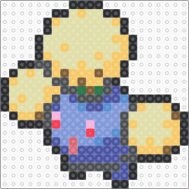 Jumpluff Box Sprite - gray,yellow,light blue,purple