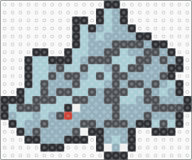 Rhyhorn Box Sprite - rhyhorn,pokemon,gaming,character,gray,light blue