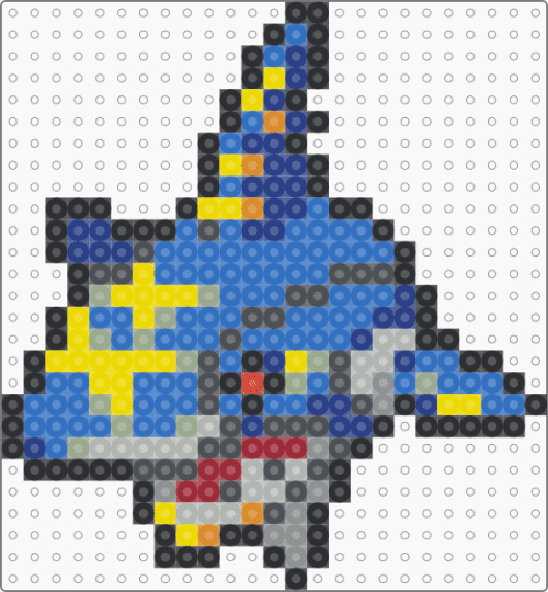 Mega Sharpedo Box Sprite - blue, gray