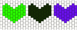 hearts #1 - hearts,cuff,green,black,purple,white