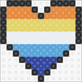 Aroace! - aroace,pride,heart,horizontal,stripes,orange,blue,yellow,light blue