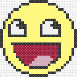 Awesome face - smiley,awesome,face,happy,emoji,tongue,yellow,red