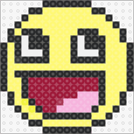 awesome face (small) - smiley,awesome,face,happy,emoji,tongue,yellow,red