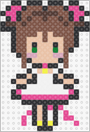 Sakuraa - sakura kinomoto,cardcaptor,manga,character,anime,movie,pink,white,brown,tan