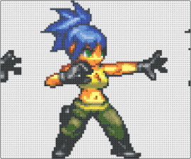 Leona - leona heidern,king of fighters,character,video game,blue,yellow,green