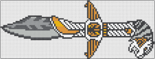 White Ranger Saba Sword - power rangers,sword,dagger,white ranger,weapon,action figure,tv show,beige,orange,gray