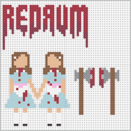 Shining Twins - the shining,twins,redrum,movie,horror,bloody,iconic,macabre,chilling,film,red