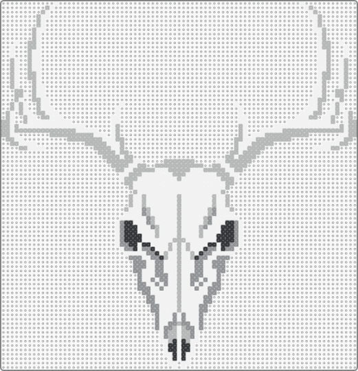 Deer Skull - white,gray,beige