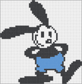 Oswald - oswald the lucky rabbit,disney,character,classic,black,blue,white