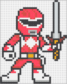 Red Ranger - power rangers,red,sword,weapon,character,tv show,classic,nostalgia,martial arts,