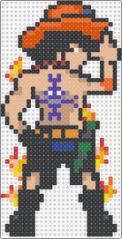 Ace - portgas d ace,one piece,character,flames,anime,tv show,tattoo,orange,tan,black