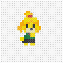 Isabella - isabelle,animal crossing,video game,character,yellow,green,friendly,whimsy,cheerful,yellow