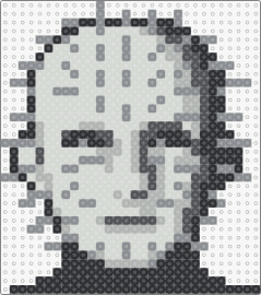 Pinhead - pinhead,hellraiser,horror,portrait,halloween,spooky,scary,gray,black