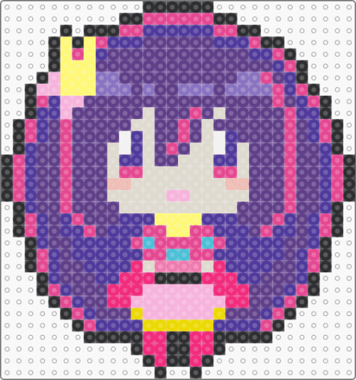 ai hoshino perler - purple,pink,ai hoshino