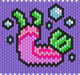 seaslug (not mine using it for personal use) - sea slug,bubbles,panel,bag,pink,green,purple