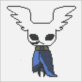 Ido - ido,hollow knight,character,video game,cape,white,blue