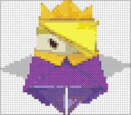 King Olly - king olly,origami,mario,character,video game,nintendo,crown,yellow,purple,beige