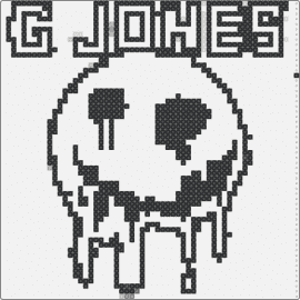 GJONES for vince - g jones,smiley,melting,spooky,dj,music,edm,white,black