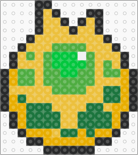 zelda stamina container - yellow,green,zelda,gaming,legendofzelda,game,perler
