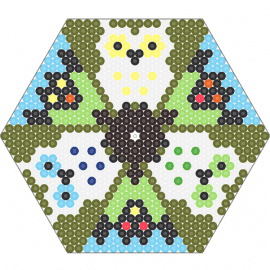 owls & bats - owls,bats,animals,hexagon