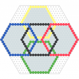 olympics - olympics,rings,geometric,hexagon,sports,colorful,gray