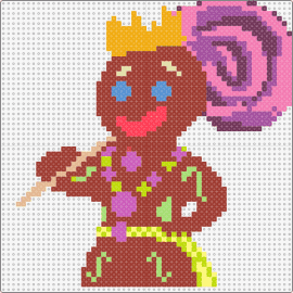 GingerMan - gingerbread man,regal,royal,crown,lollipop