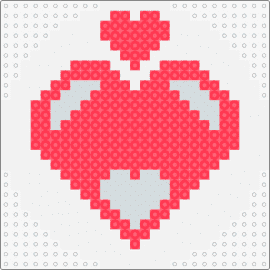 heart with a face - hearts,love,coaster,geometric,simple,pink,red,white