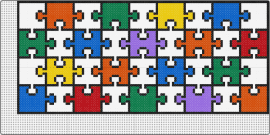 puzzle - puzzle,pieces,geometric,colorful,game,green,blue,orange,purple,yellow