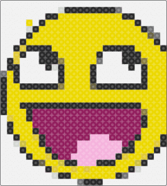 Epic Roblox face eBay Carson ebaycarson perler - smiley,epic,face,emoji,happy,mouth,yellow,red,pink